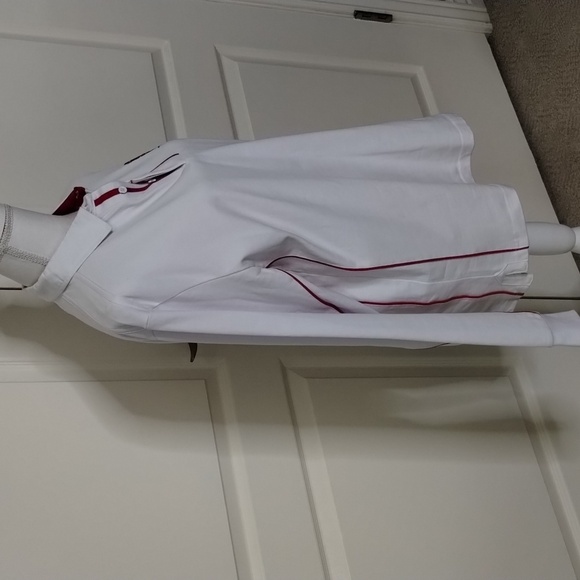 England Rugby Pull on shirt men's medium or unisex white with red stripe - Picture 5 of 14